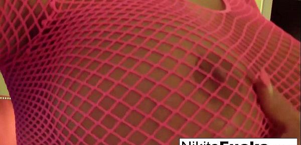  Solo fishnet solo with hot Milf Nikita